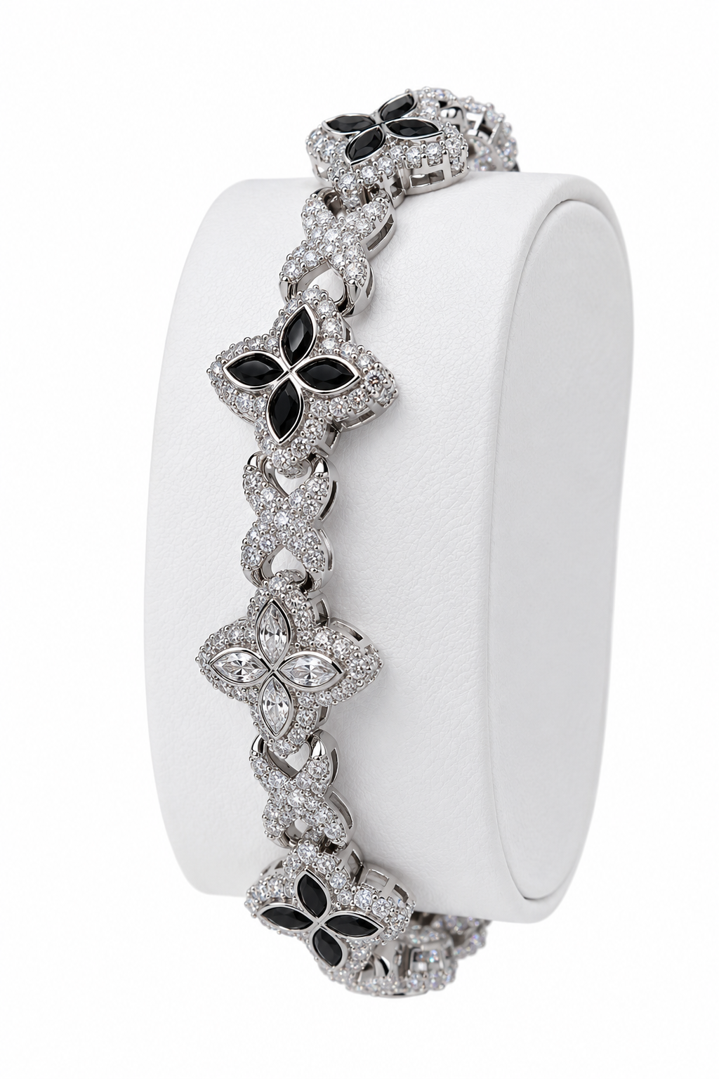 Pulsera Chrome Blanca con negro