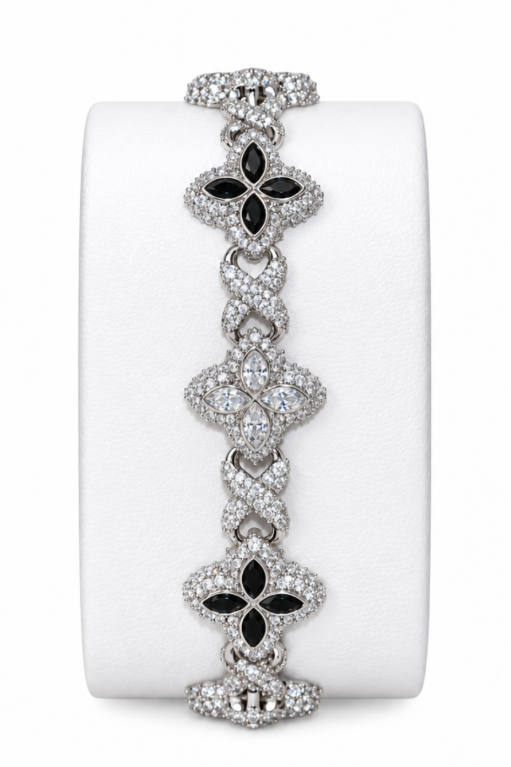 Pulsera Chrome Blanca con negro