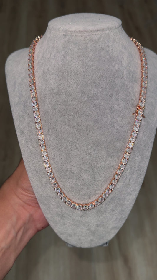Cadena Tennis 5mm Rose Gold