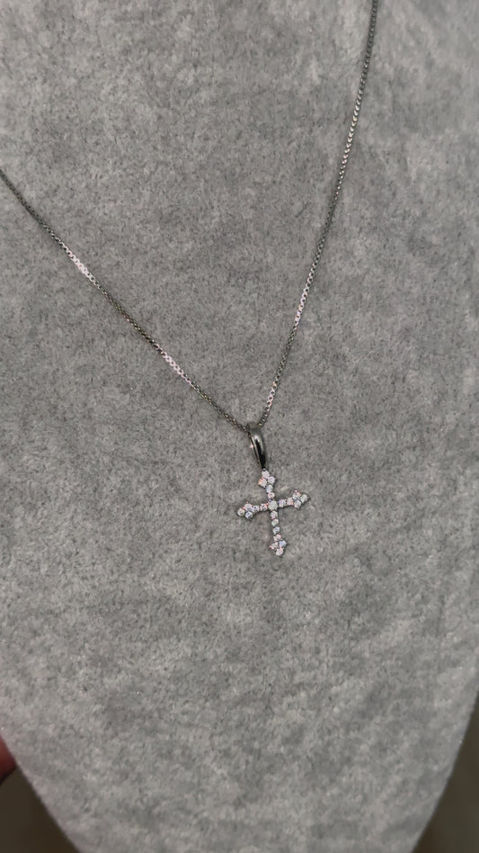 Colgante Cruz Star plata 925